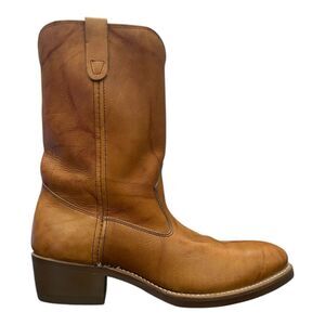Rico Leather Cowboy Boots Men’s Size 10 Western Steel Toe Man Made EUC